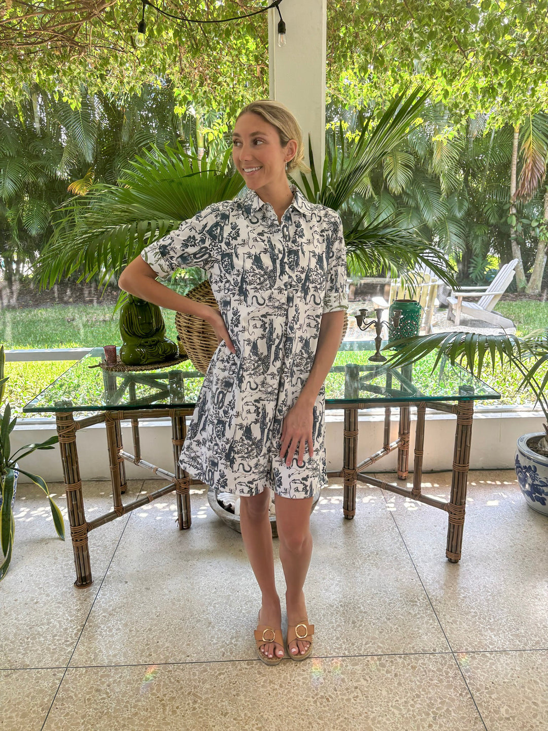 Charlotte Dress Bayou Midnight Charcoal