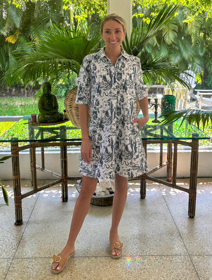 Charlotte Dress Bayou Midnight Charcoal