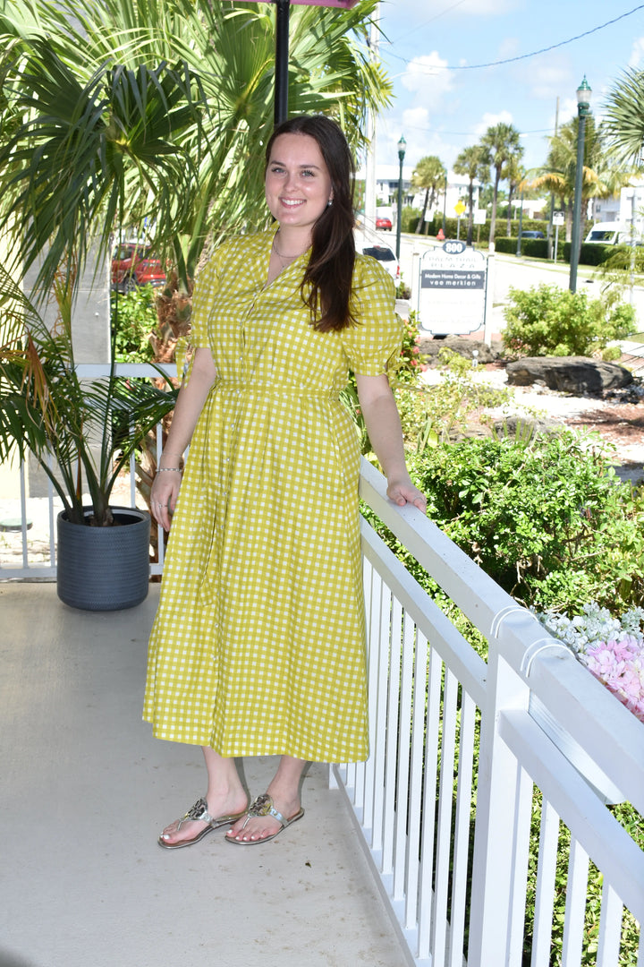 Alexandra Dress Citron Check