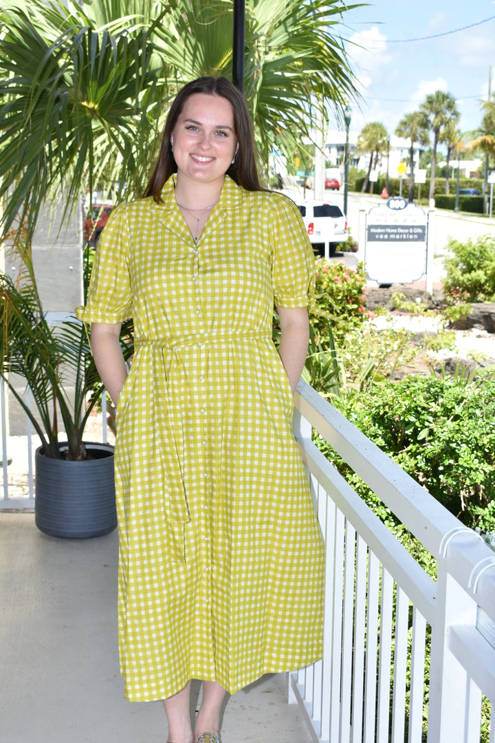 Alexandra Dress Citron Check