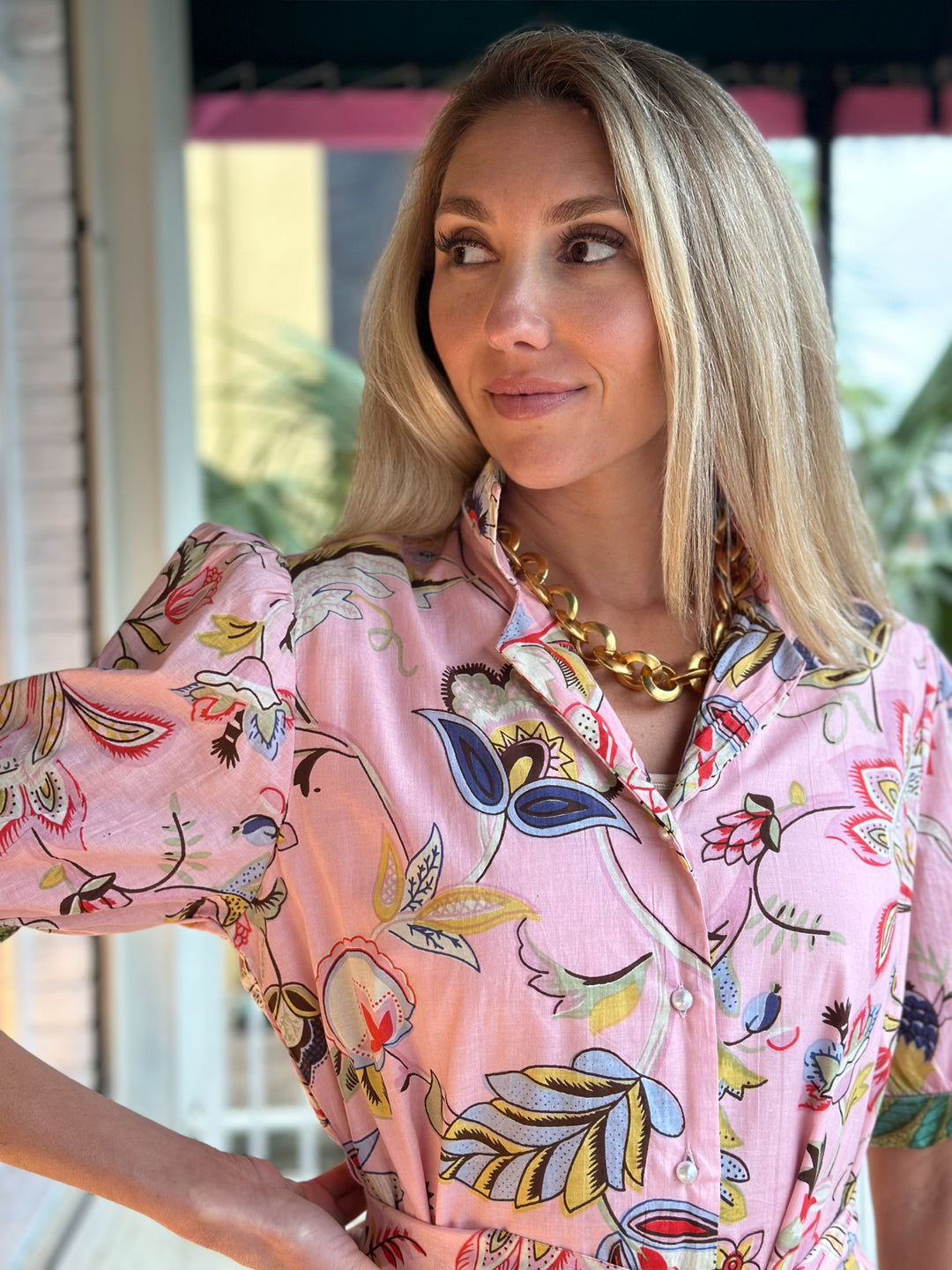 Alexandra Dress Pink Flip