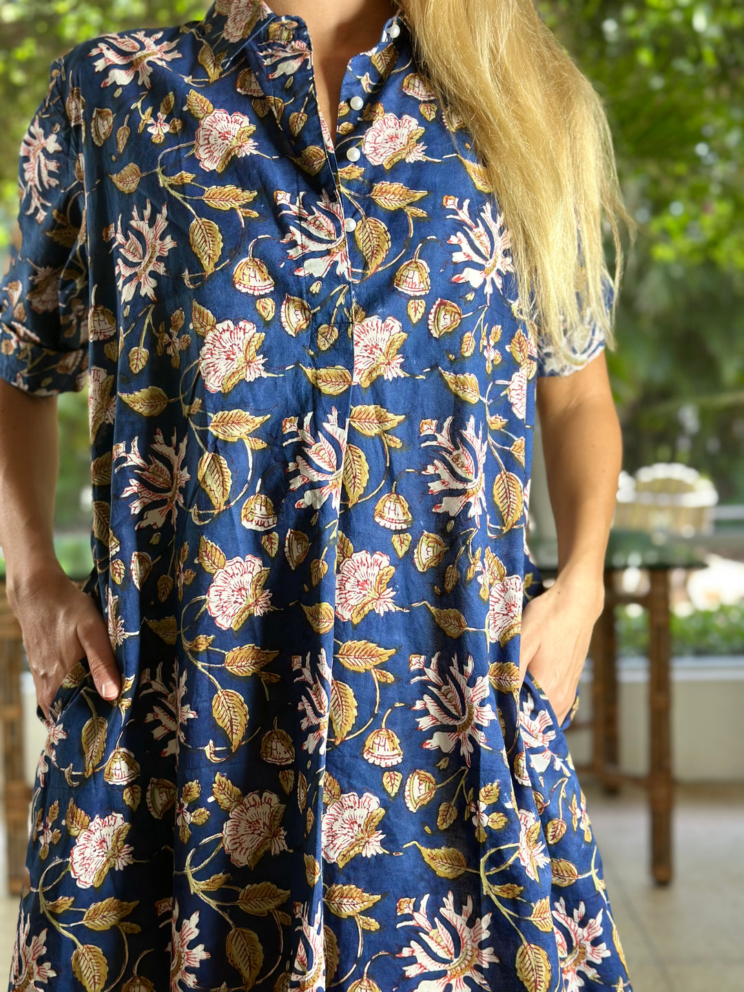 Amelia Dress Charleston Floral Navy