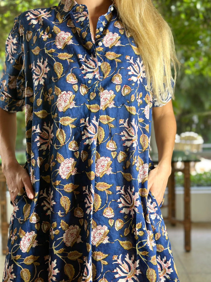 Amelia Dress Charleston Floral Navy