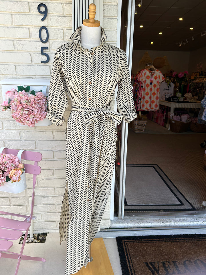 Dar Dress Trellis Deep Chocolate