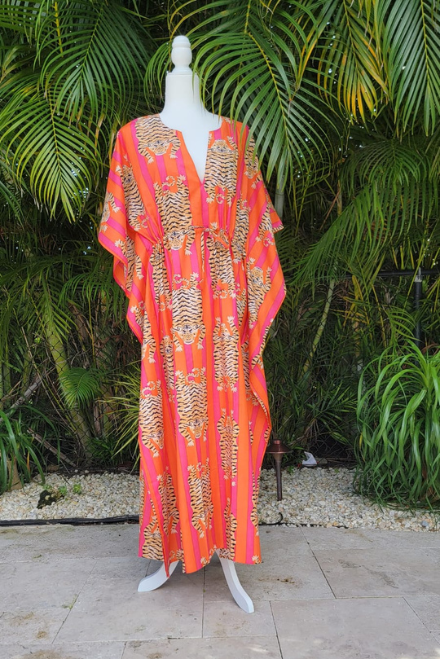 Kaftan Tiger Purple and Orange