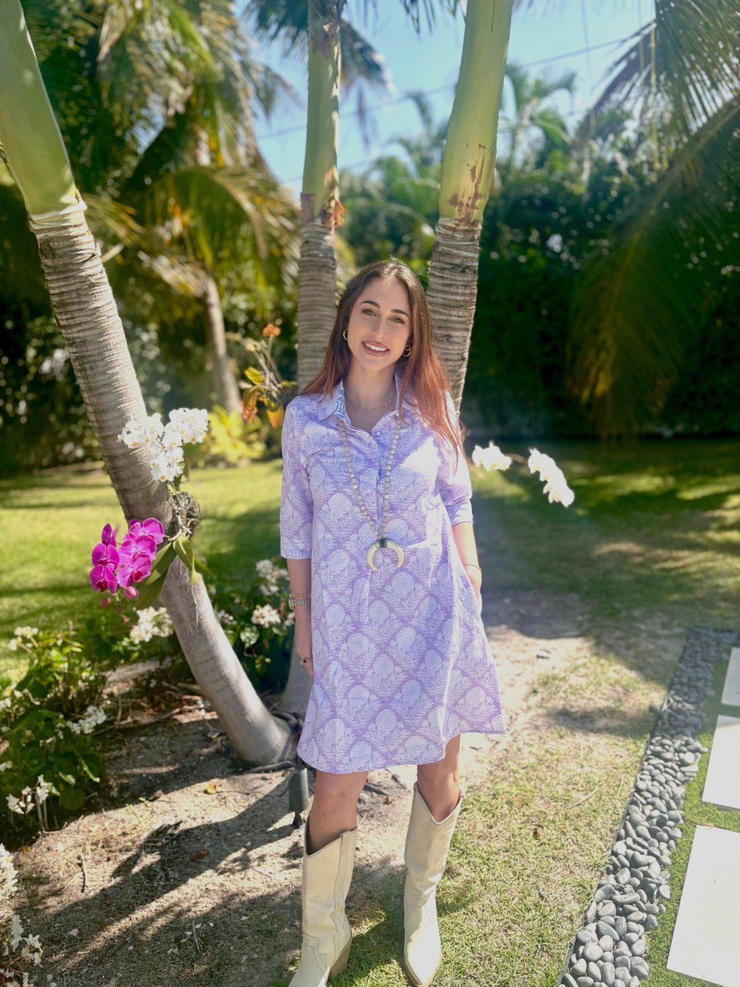 Amelia Dress Hydrangea Purple