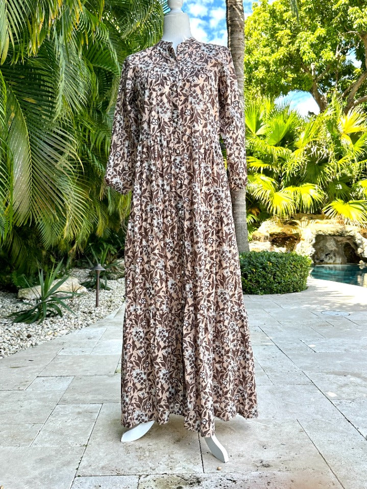 Boho Long Dress Fall Honeycomb