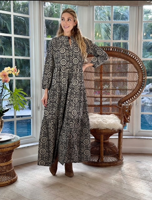Boho Long Dress Chuckra Black