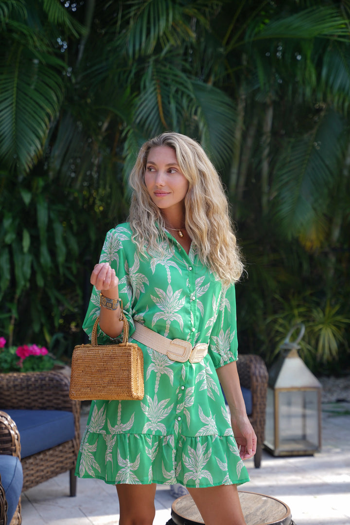 Ata Vine Handbag Natural with Batik Print