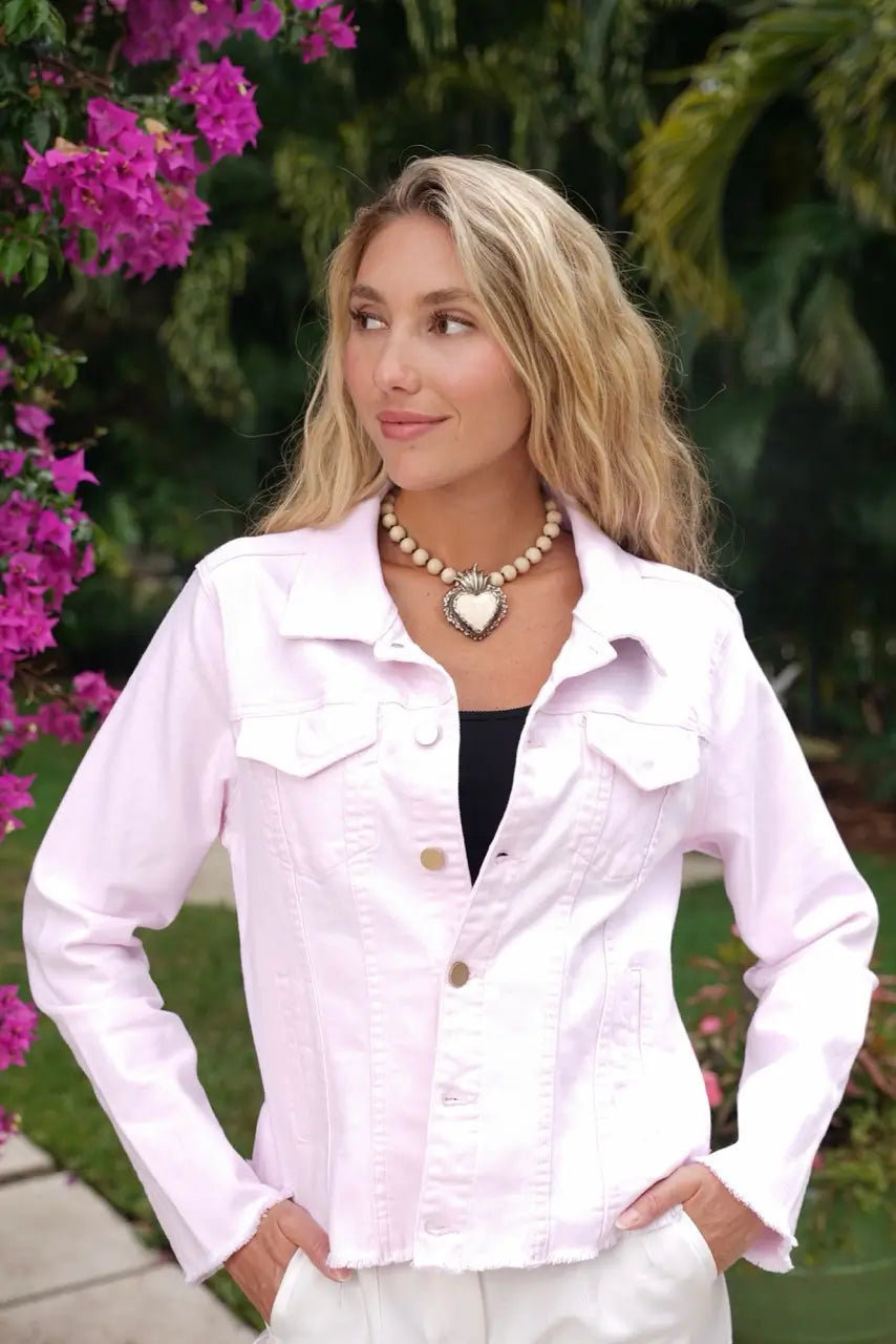 The Pink Denim Jacket / Tropical Capri