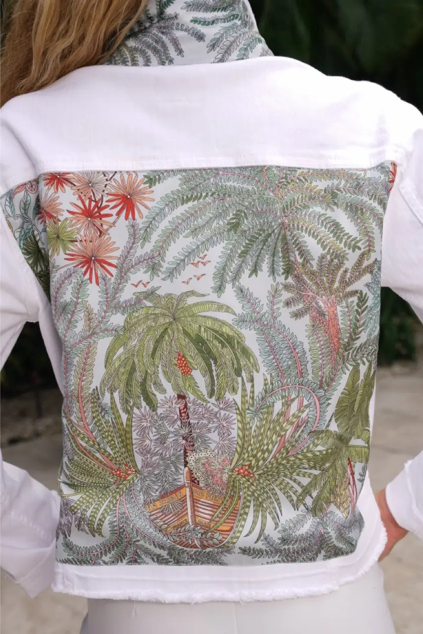 The White Denim Jacket / Tropical Capri