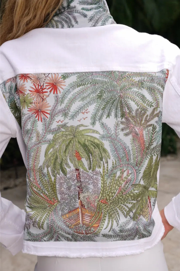 The White Denim Jacket / Tropical Capri