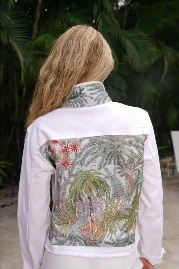 The White Denim Jacket / Tropical Capri