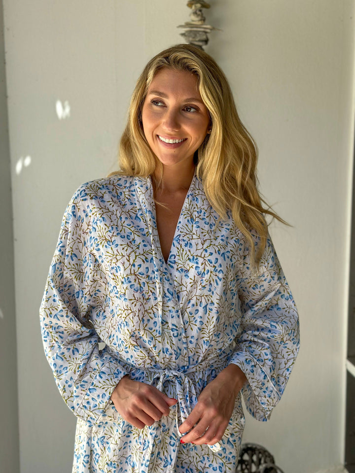 Kimono (Long) Blossom Blue