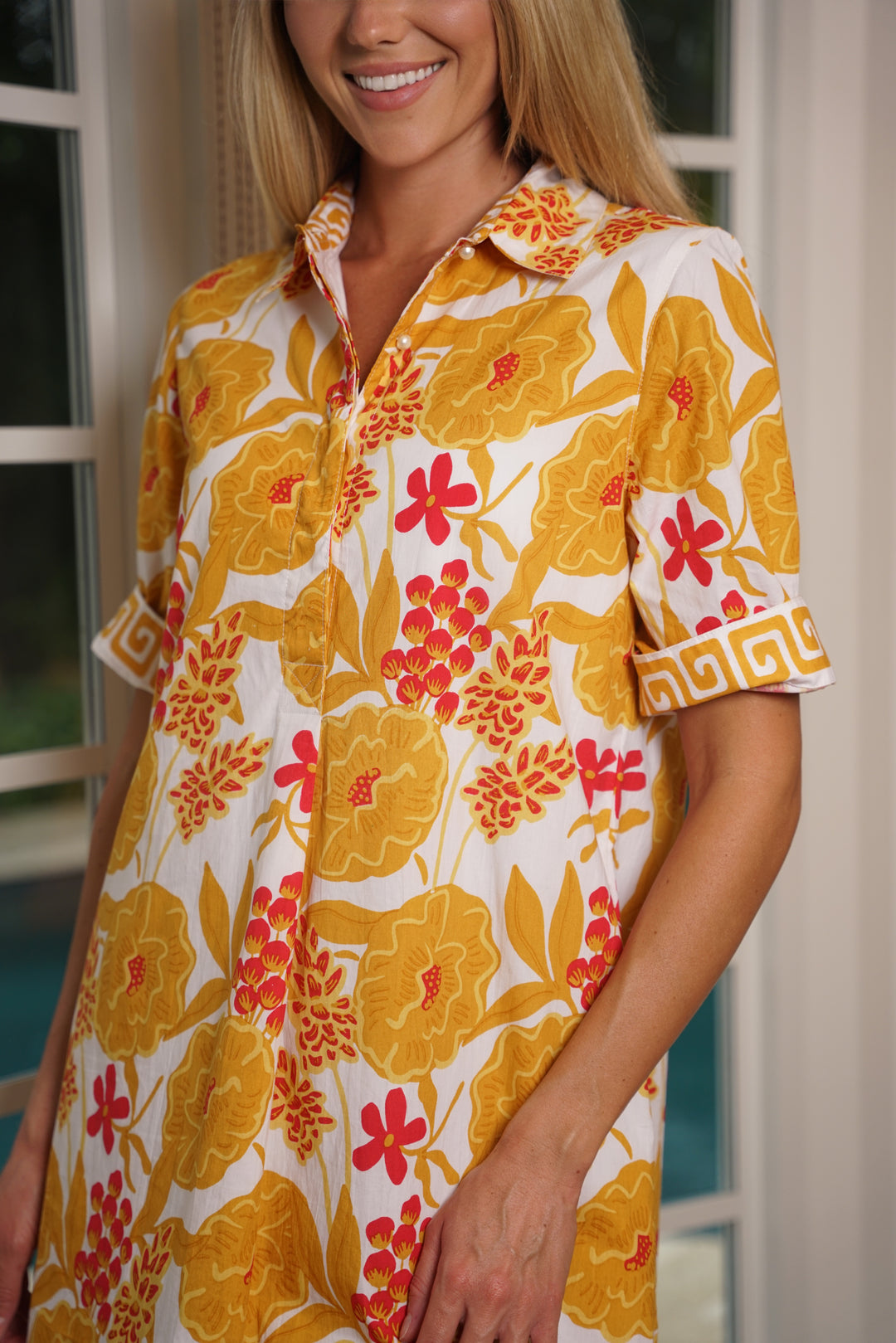 Charlize Dress Ochre Smile
