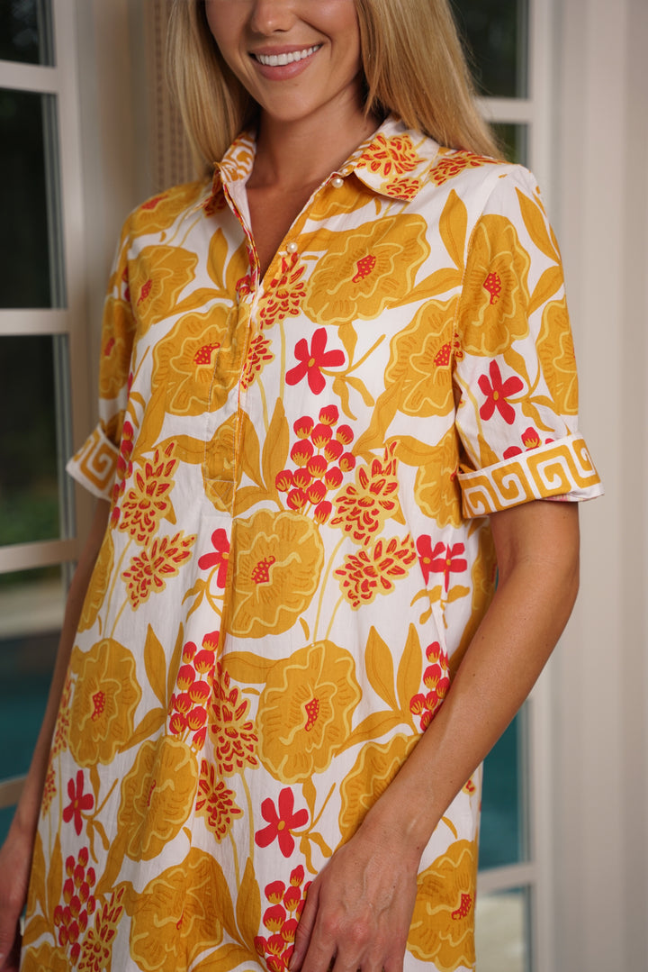 Charlize Dress Ochre Smile