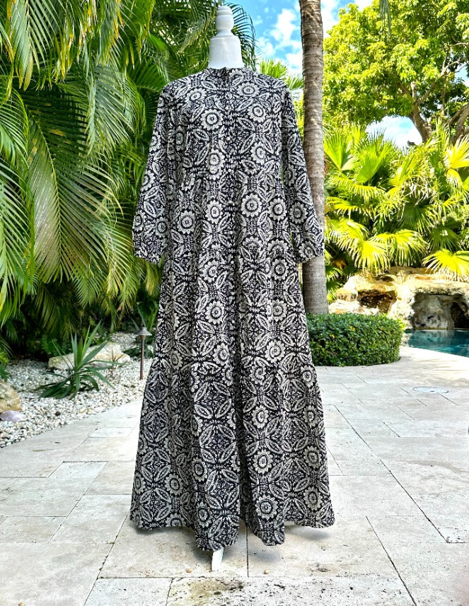 Boho Summer Long Dress Chuckra Black