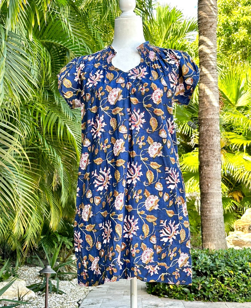 Sally Dress Charleston Floral Navy