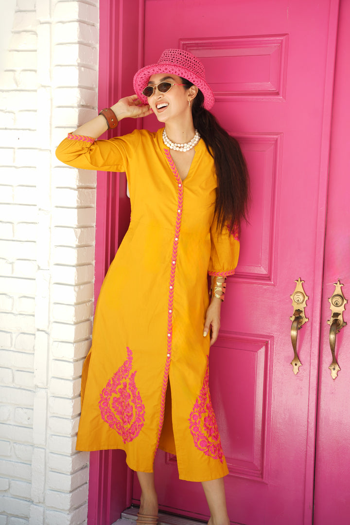 Mykonos Dress Ochre