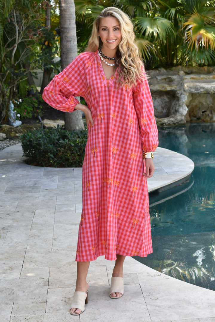 St. Tropez Dress Gasparilla Merlot Palms