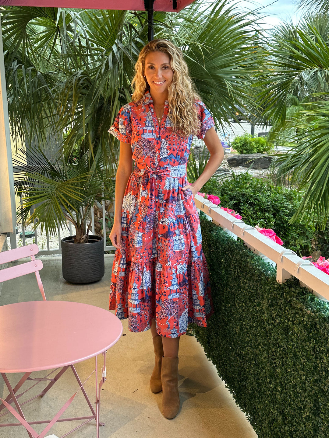 Kristina Dress Shanghai Red