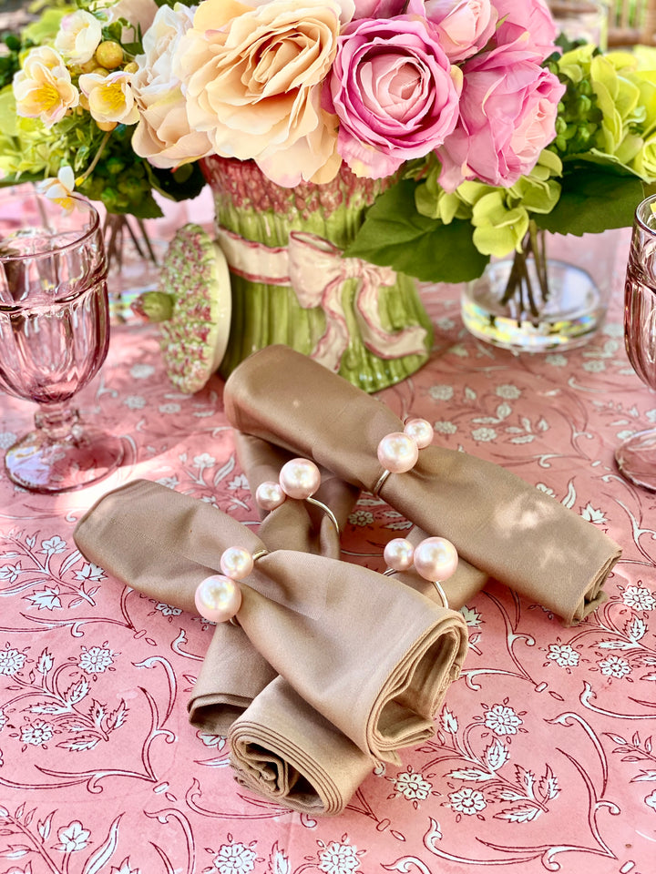 Pink Pearl Napkin Rings